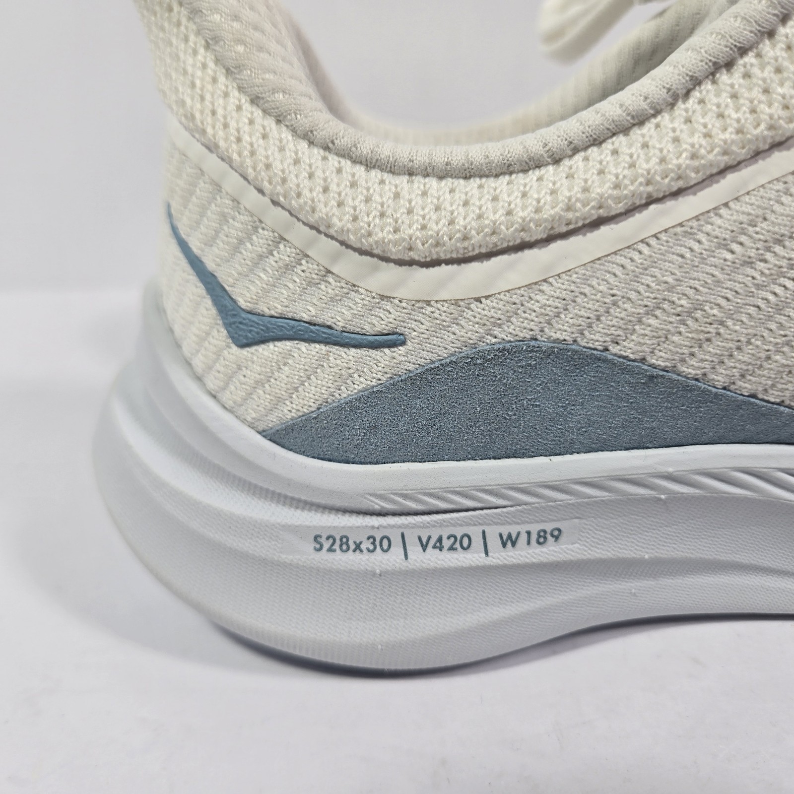 Hoka Solimar Womens 9.5B White Wistful Indigo Running Shoes 1123075 WTND