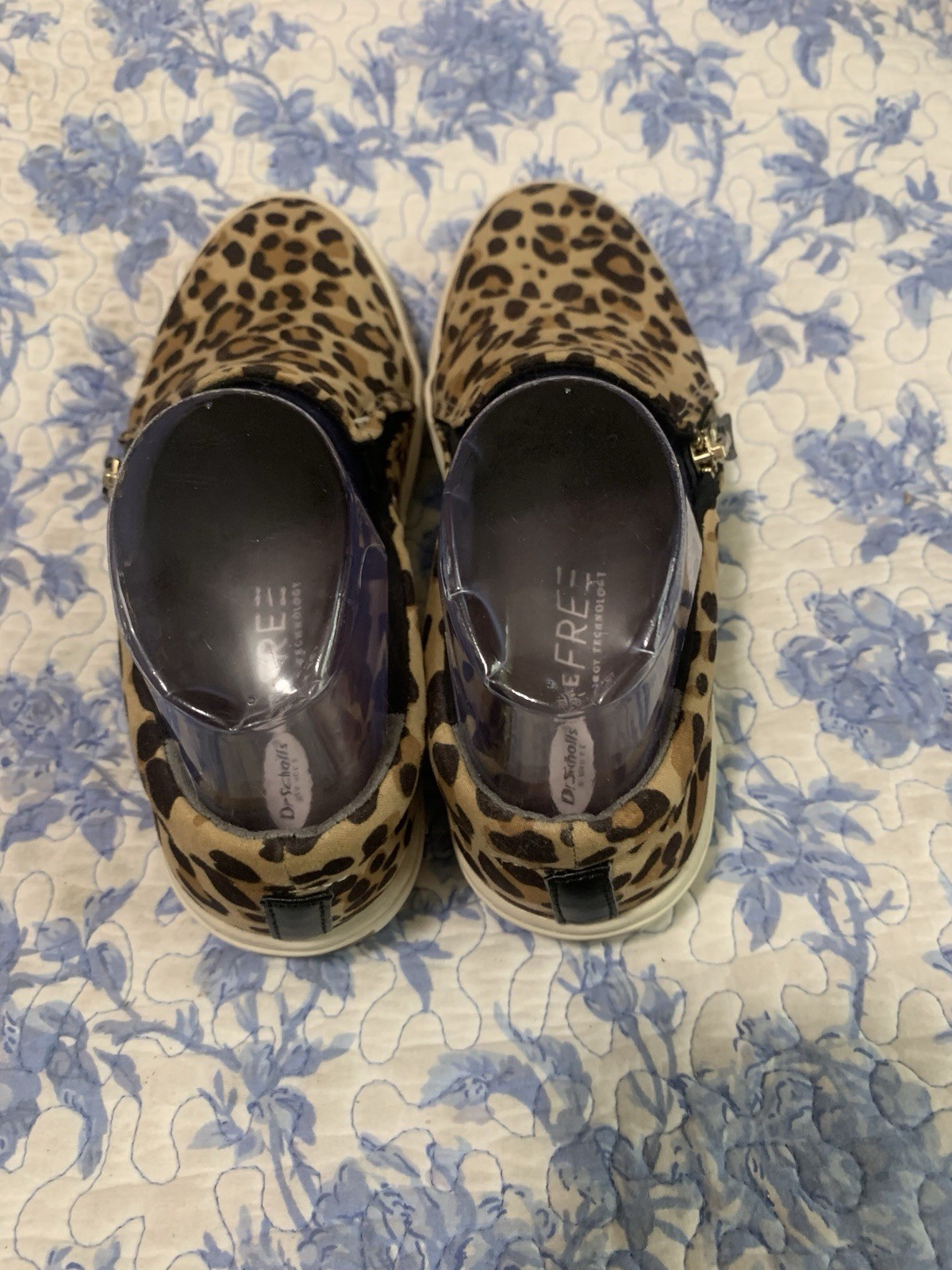 Dr. Scholl’s Be Free Energy Tech Leopard Slip-On Zipper Comfort Shoes Women 6 M