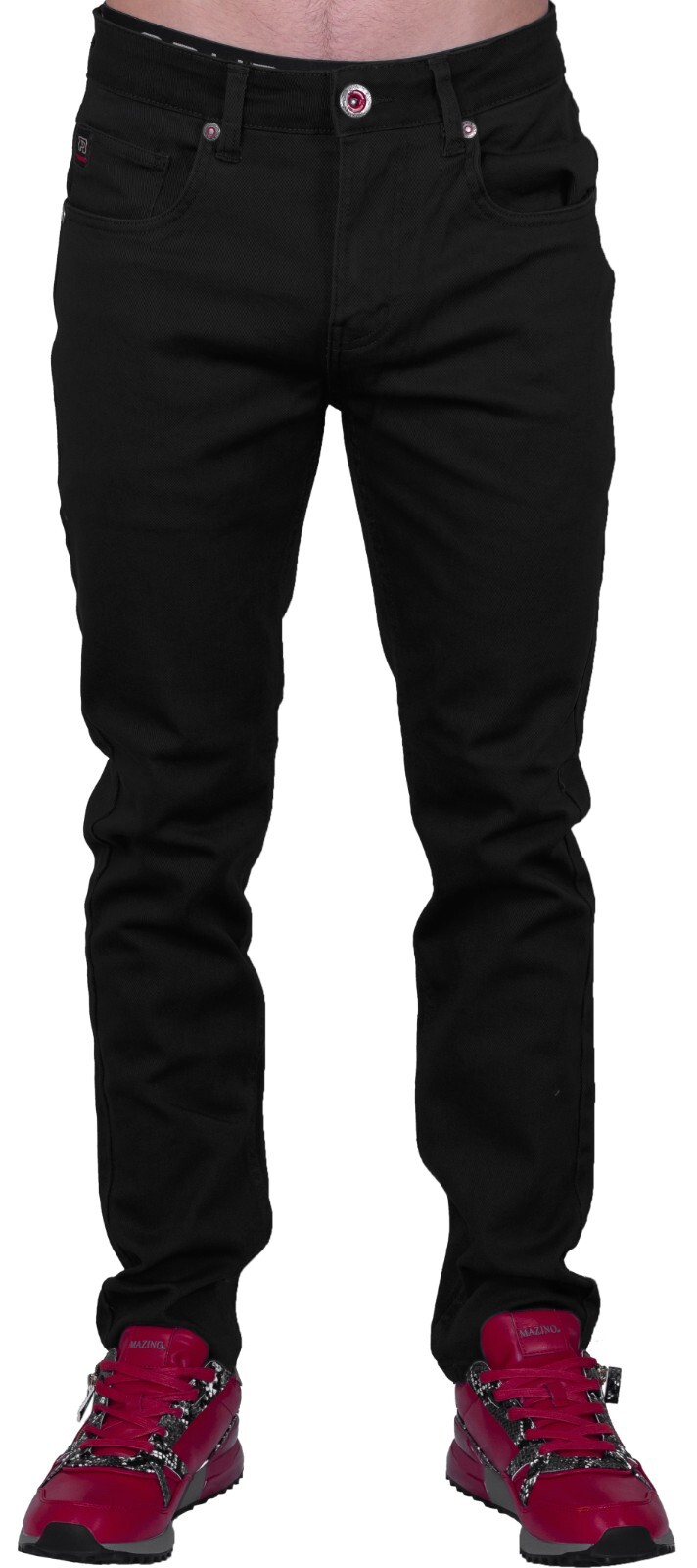 Men’s Slim Fit Jeans Skinny Stretch Pants Chino Style DENIM Shaping Slacks