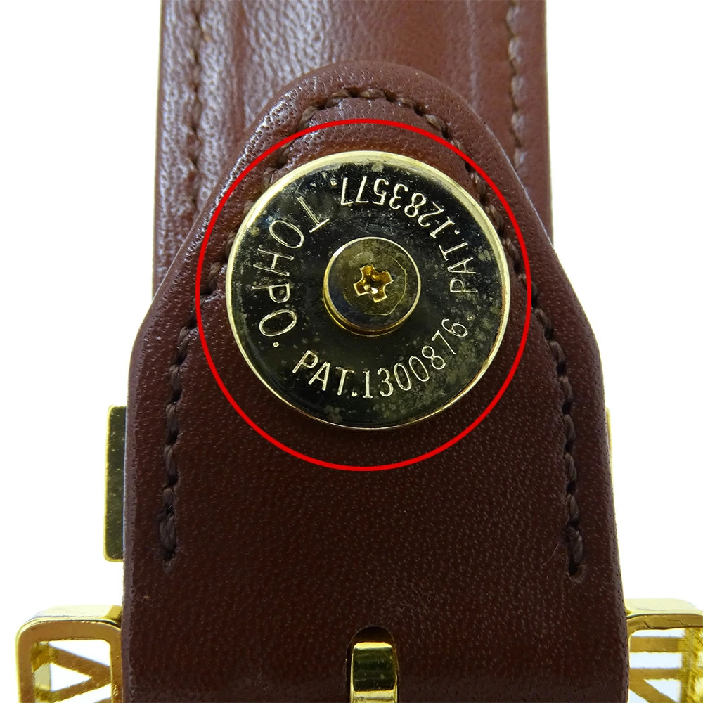 Valentino Garavani Leather Brown Simple Elegant Handbag Women’s #BBB490