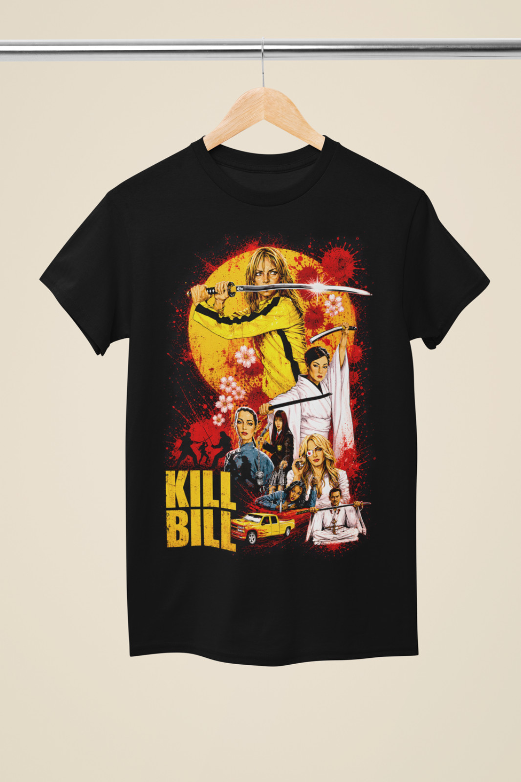Inspired by ‘Kill Bill’ Movie Theme Black Unisex T-Shirt (MO 48)