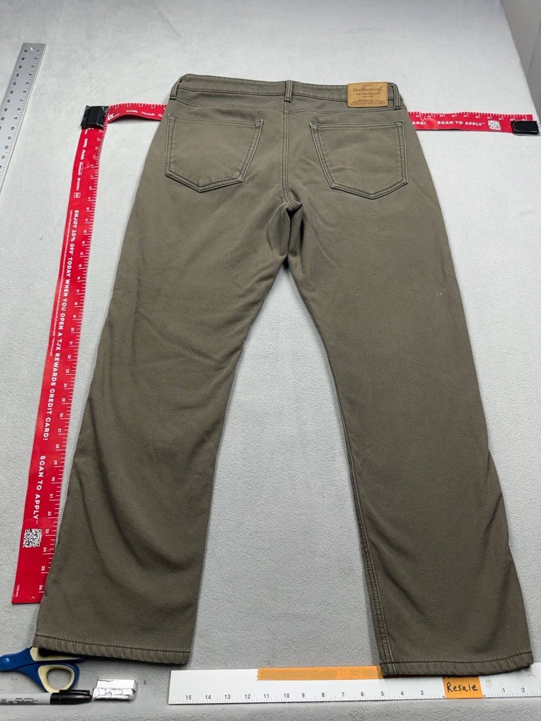 Original Weatherproof Vintage Fleece Lined Regular Fit Pants Olive Green