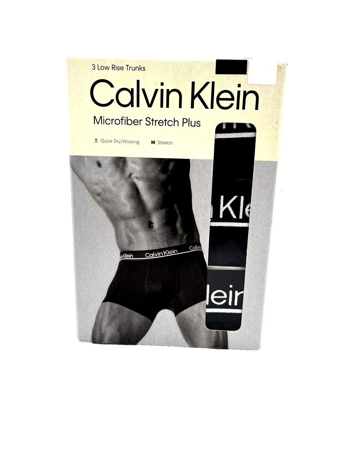 Calvin Klein Low Rise Trunks Microfiber Stretch Plus 3 Pack Black