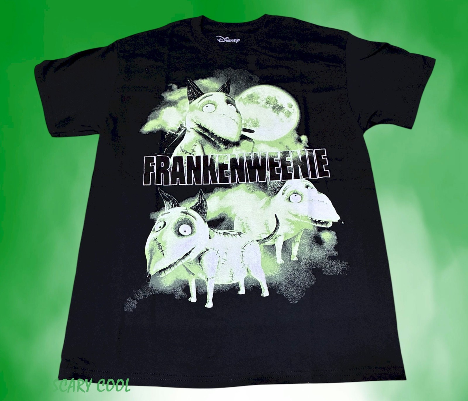 New Disney Frankenweenie 2012 Vintage Mens Throwback T-Shirt