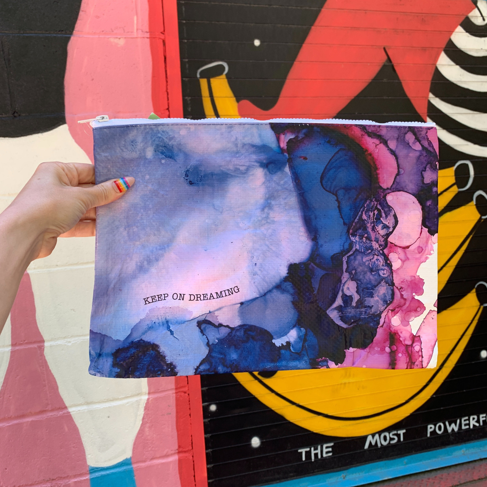 BlueQ and Primitives by Kathy Funny Jumbo Pouch | Perfect for magazines, papers