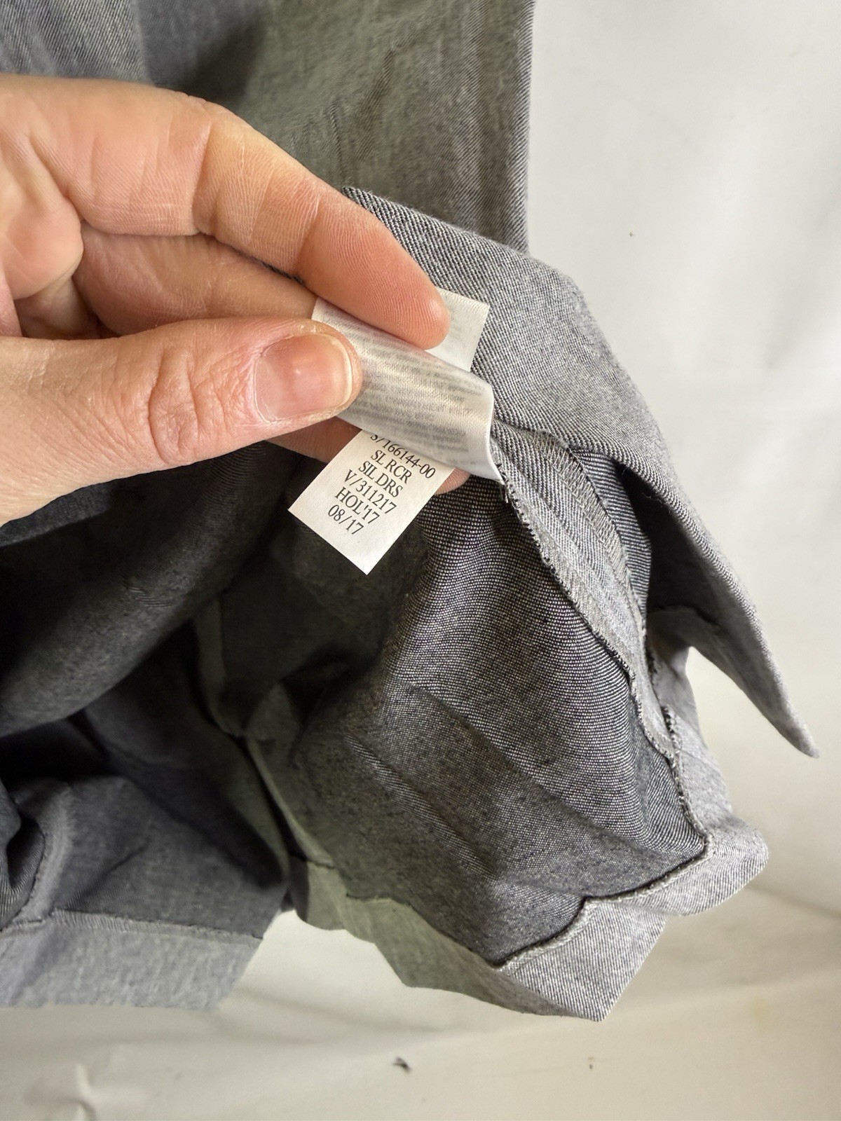 New Banana Republic Womens 6 Sleeveless Slit Pencil Dress Gray Professional Care