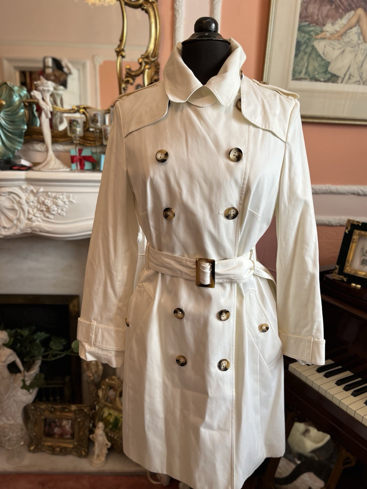 Marks & Spencer Fabulous Trench Coat in Warm White