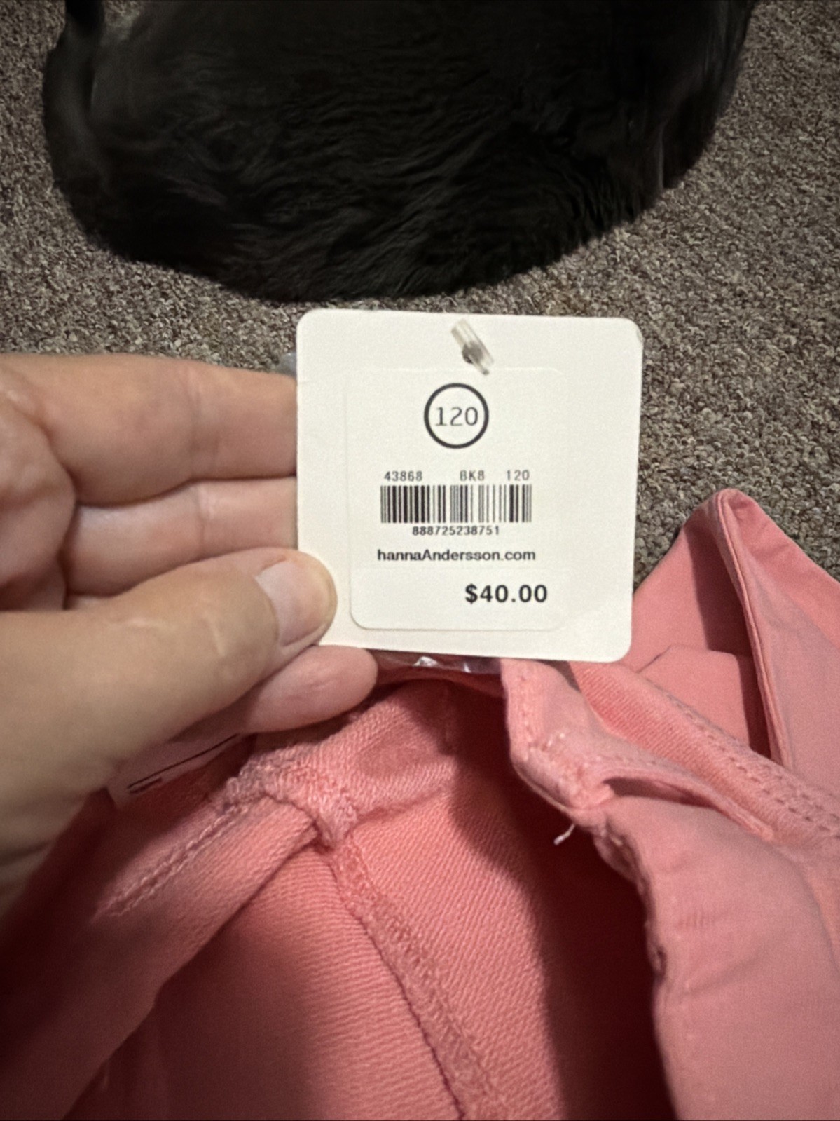 Hanna Andersson Girl’s Adjustable Waist Pants In Pink – Size 120 (6-7) – NWT