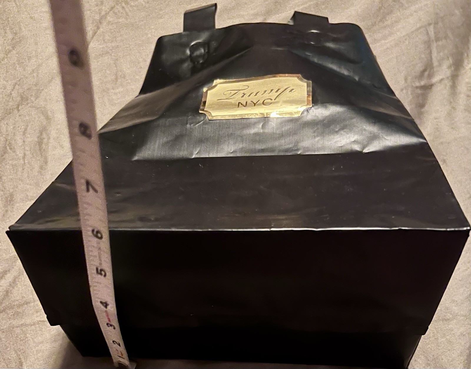 TRUMP NYC PLASTIC SMALL BLACK BAG / GIFT BAG (10”X8”X5”)(not including handles)