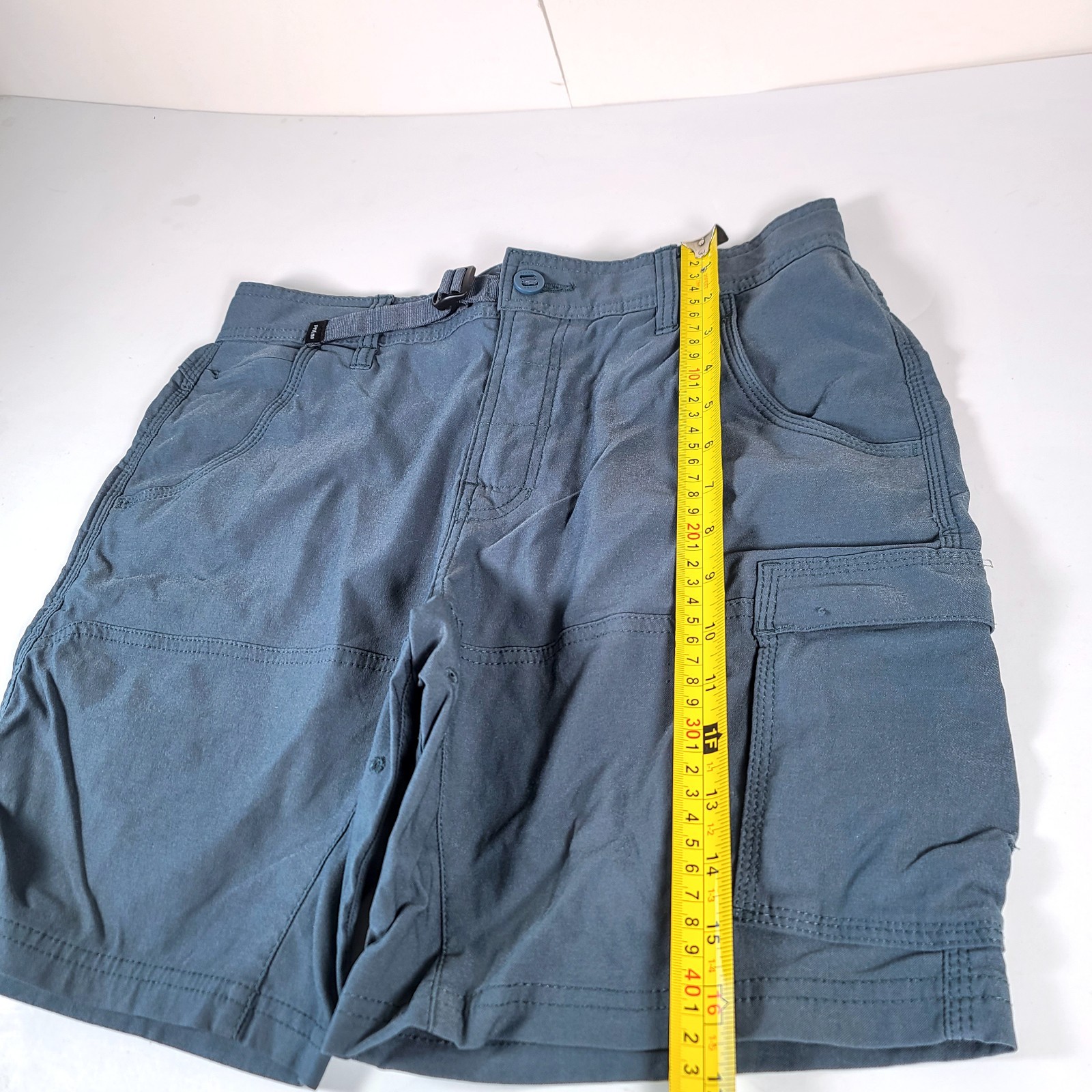 prAna Zion II Shorts Men’s 30 Blue Cargo Hiking Camping Utility Climbing Stretch