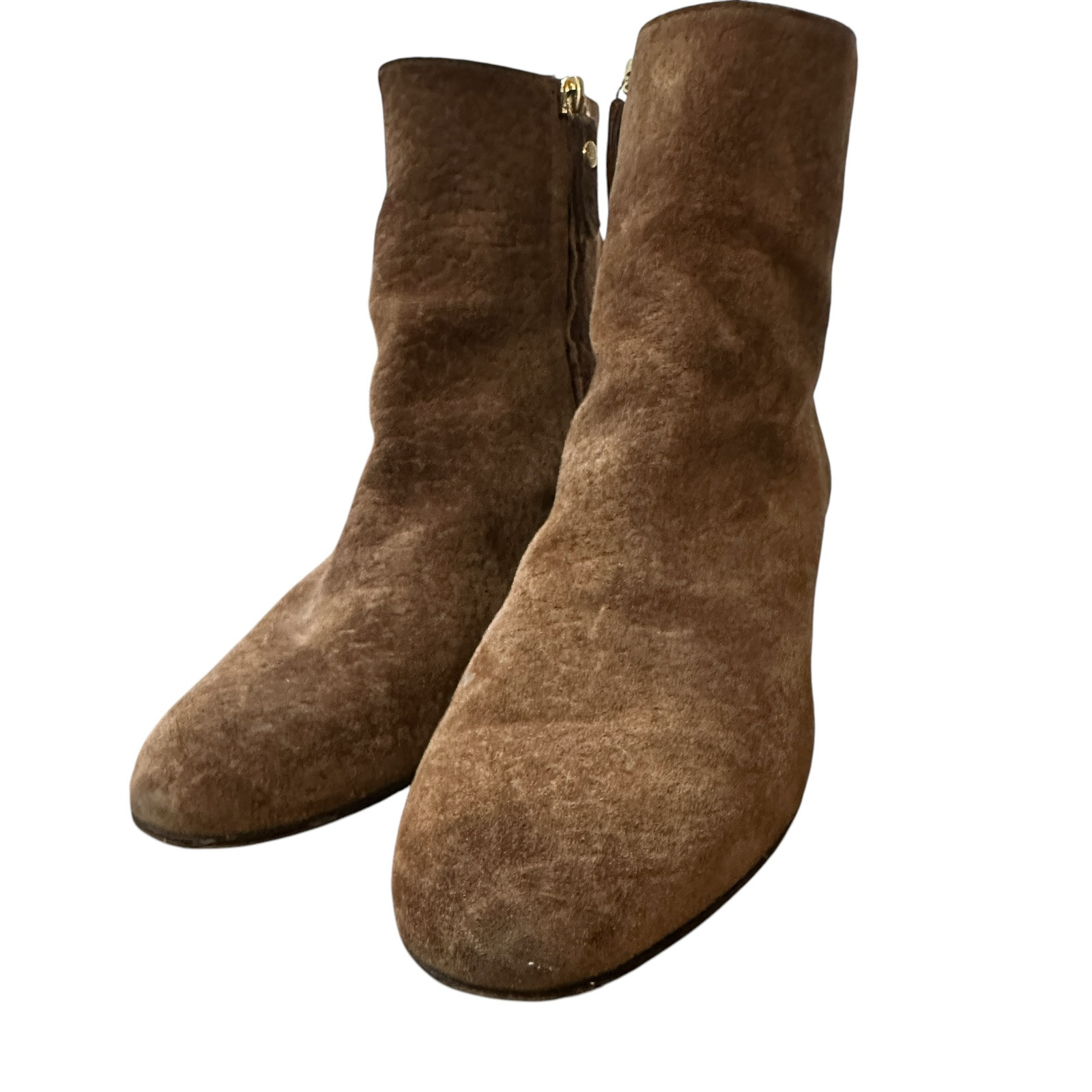 AGL Attilio Giusti Leombruni Womens Ankle Bootie 10/41 Brown Suede Block Heel