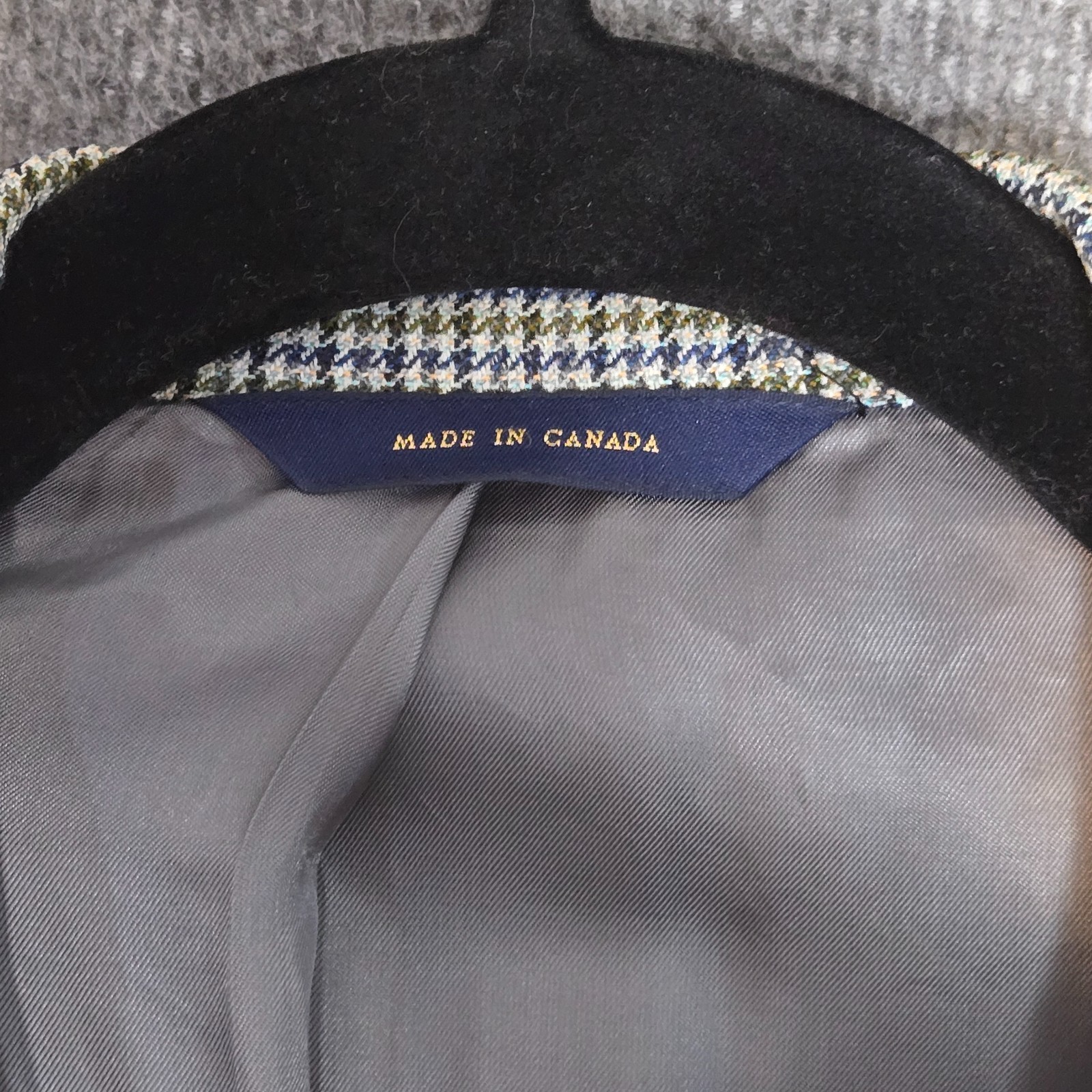 Brooks Brothers 1818 Mens Gray Houndstooth Suit Jacket Blazer 100% Wool 40R