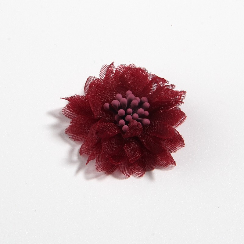 4CM 1.5″ Mini Chiffon Fabric Flower For Hair Accessories Artificial Hair Flowers