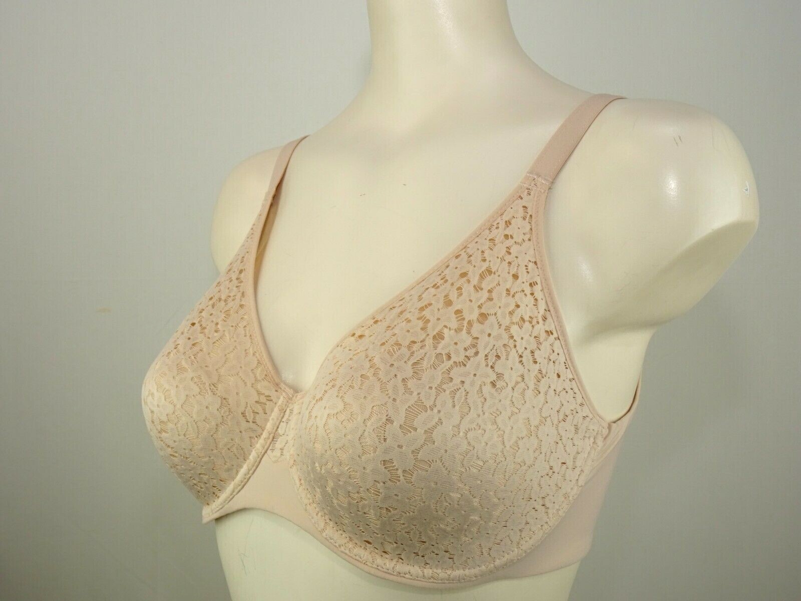 Chantelle group 13F1 Underwire Unlined Mesh Rose Full Coverage Bra size 32DDD