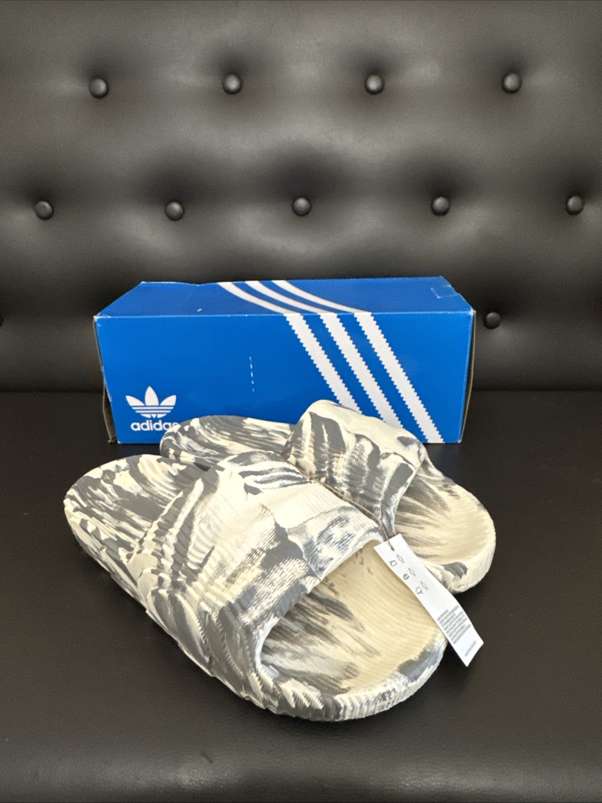 Adidas Adilette 22 Slides Size Mens 11 Wonder White Grey IG5919