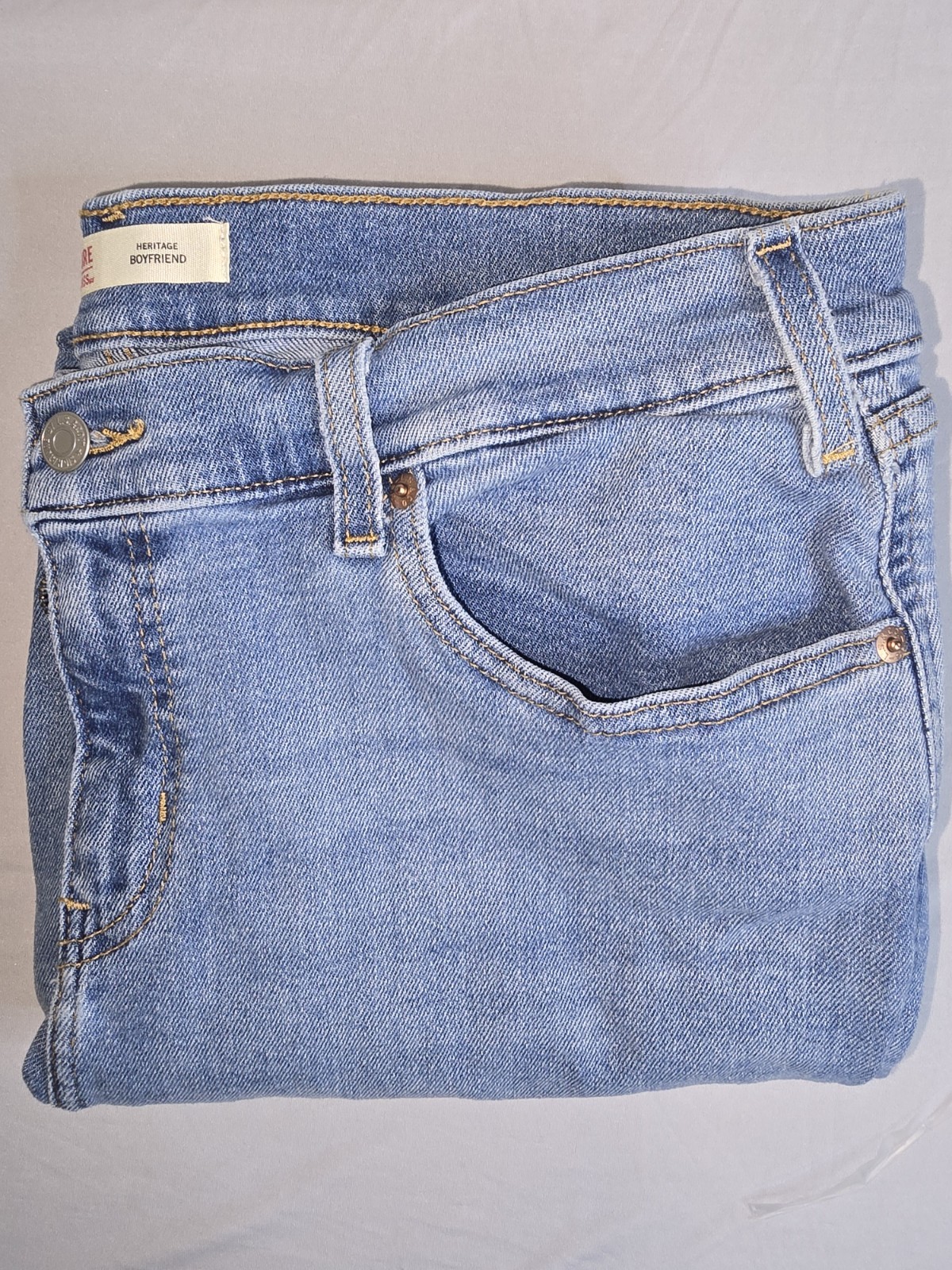 Levis Signature Heritage Boyfriend Capri Ankle Jeans Size 14 Womens Blue