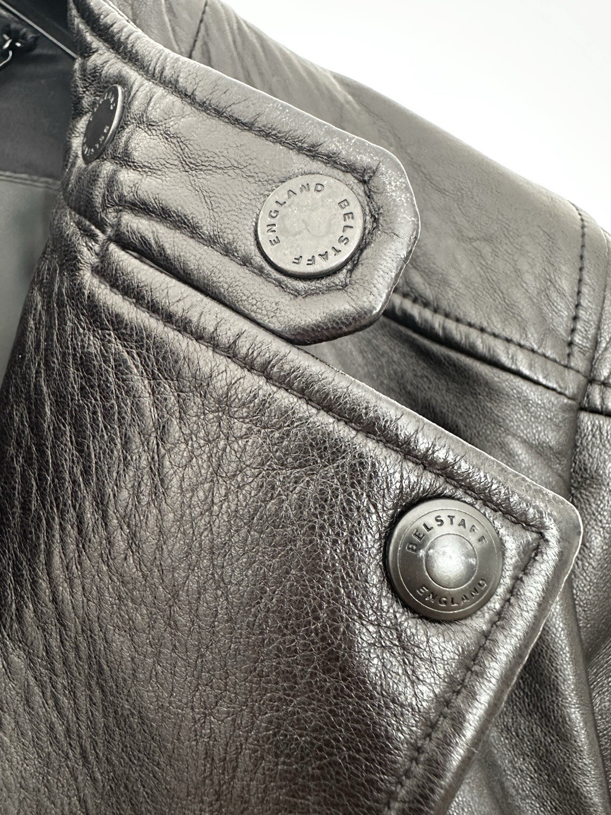 BELSTAFF BLACK LEATHER JACKET IT42 UK 10