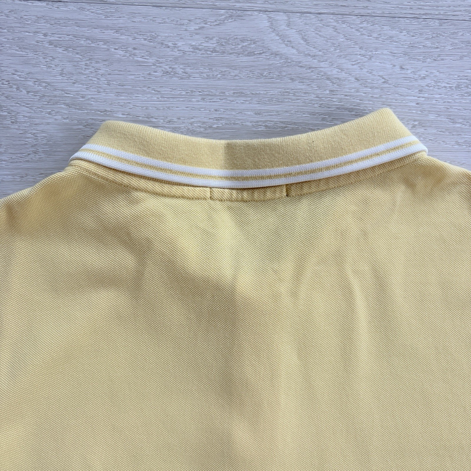 Fred Perry M3600 Short Sleeve Twin Tipped Polo Shirt Yellow Mens Size 2XL XXL