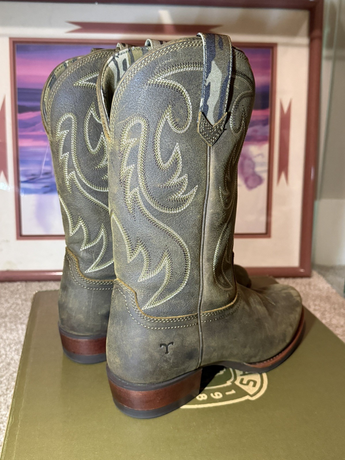 NEW Tecovas “The Buck” Mossy Oak Canteen Cowhide Boots Limited Edition | Mens 9D