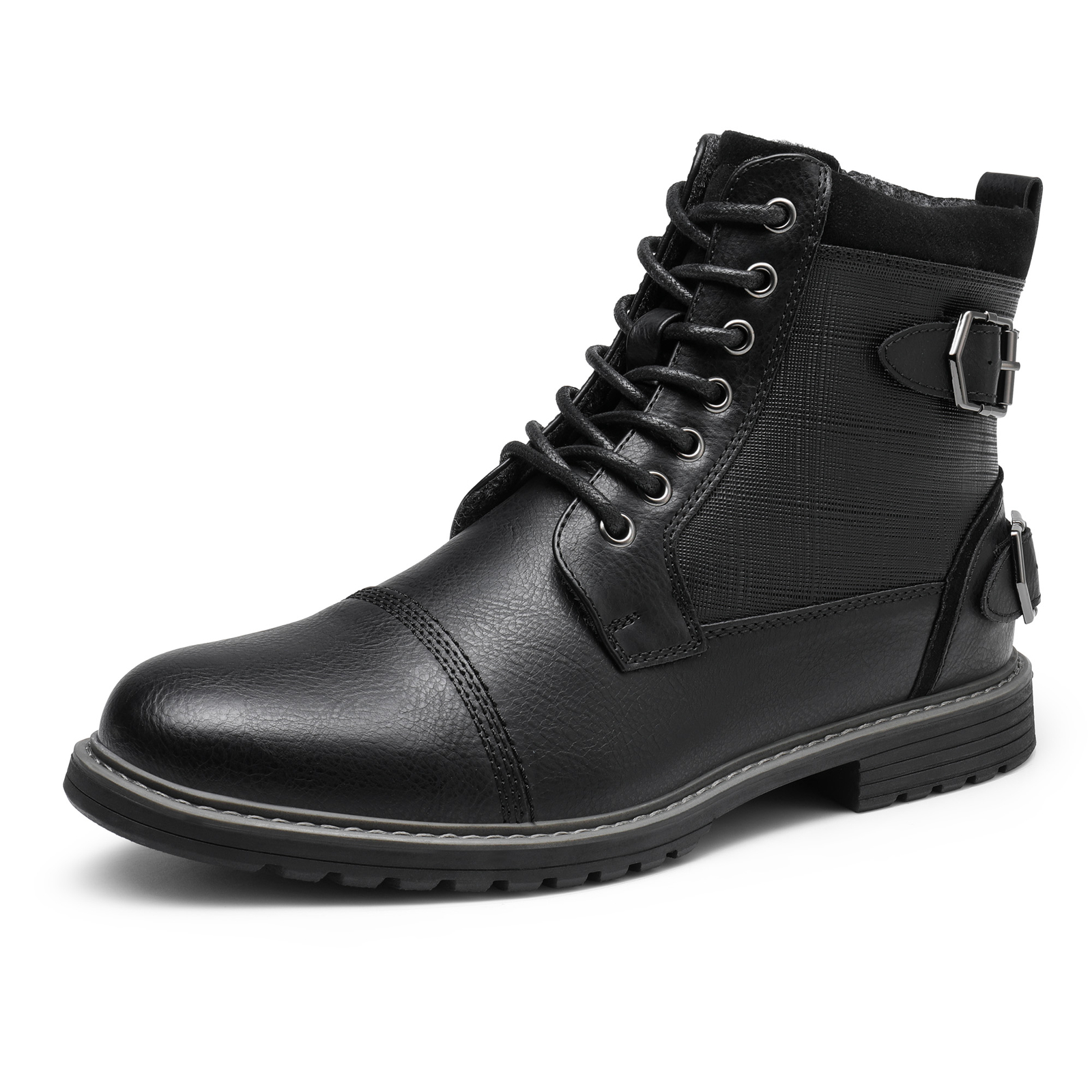 Men Motorcycle Boots Combat Riding Oxford Dress Chelsea Leather Shoes
