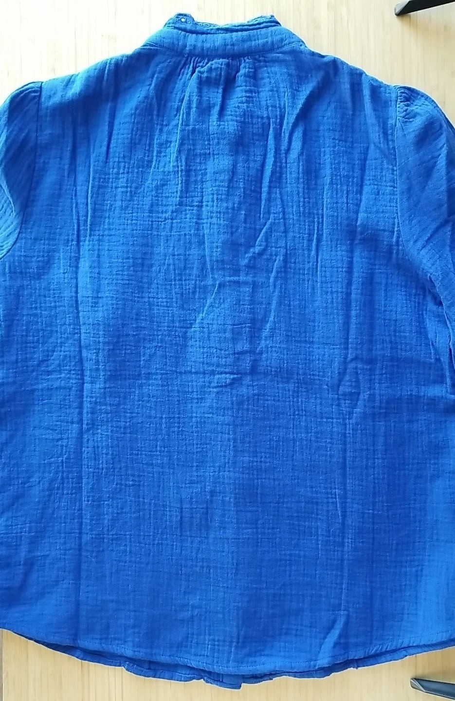Boden Double Cloth Scallop Blouse US 6 NWT Cobalt Bright Blue Broderie Eyelet