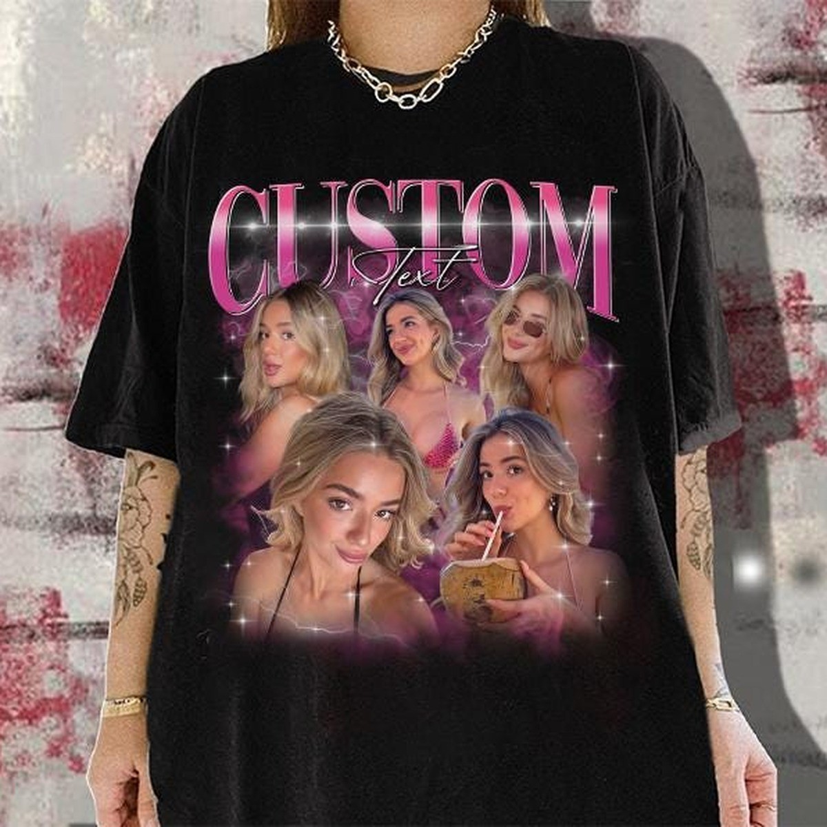 Custom Boyfriend Picture Shirt Gift Personalized Girlfriend Photo T-Shirt