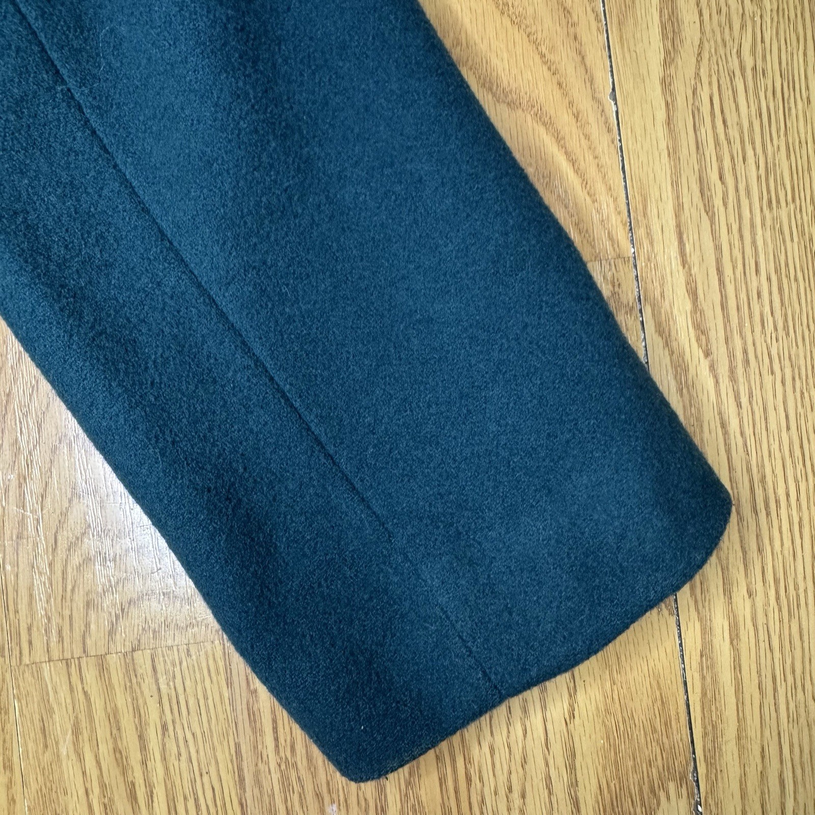 harvé benard Dark Teal Button Front Wool Blend Coat Blazer Women’s Size 10