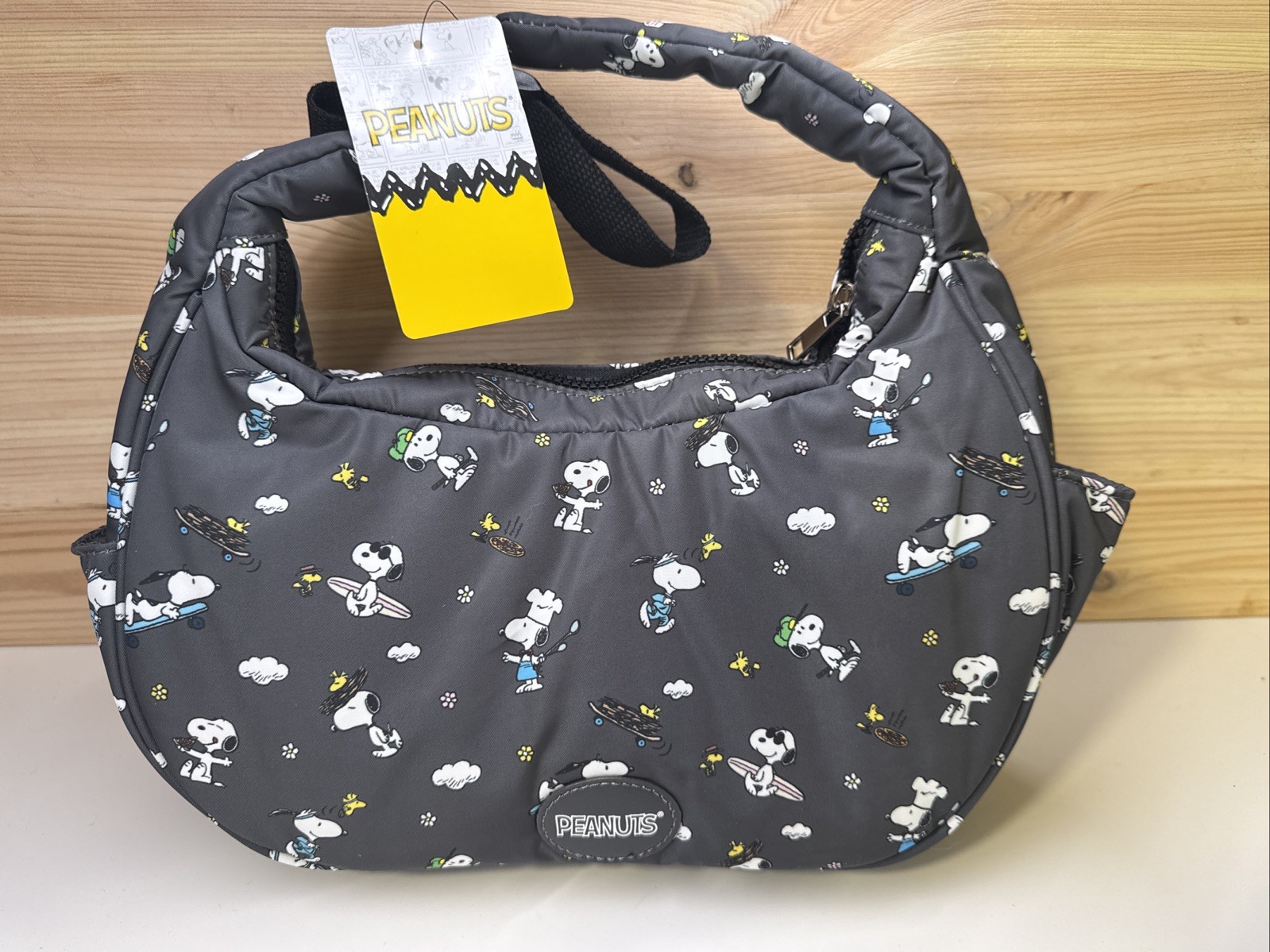 NEW Peanuts Snoopy & Woodstock Icons AOP Nylon Shoulder Bag