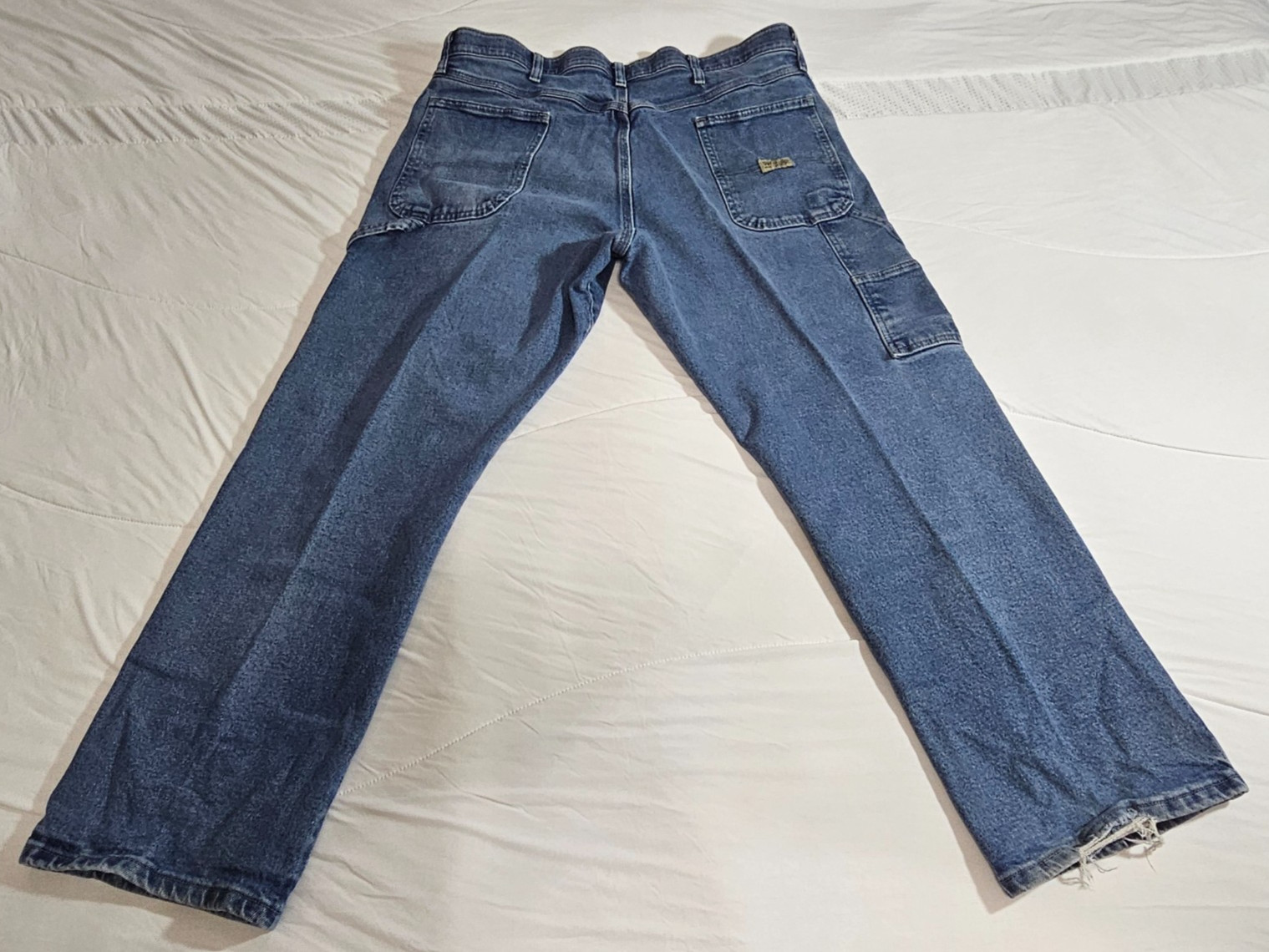 Wrangler Carpenter Jeans Men’s 38×29 Relaxed Fit Straight Leg 99% Cotton