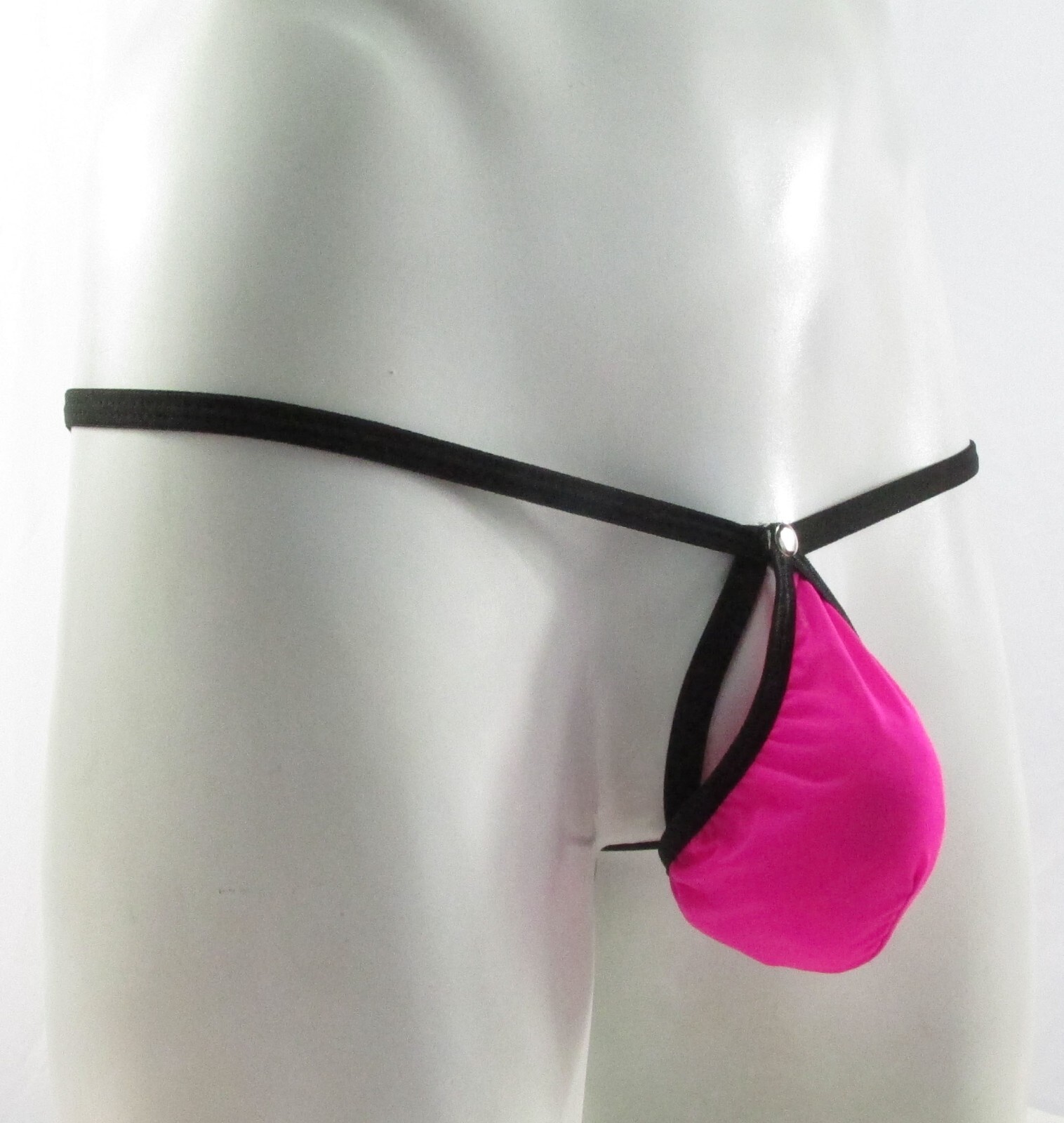 K226 G2262 Mens Sexy String Thong Pouch Snap Closure Open Soft Smooth Silky