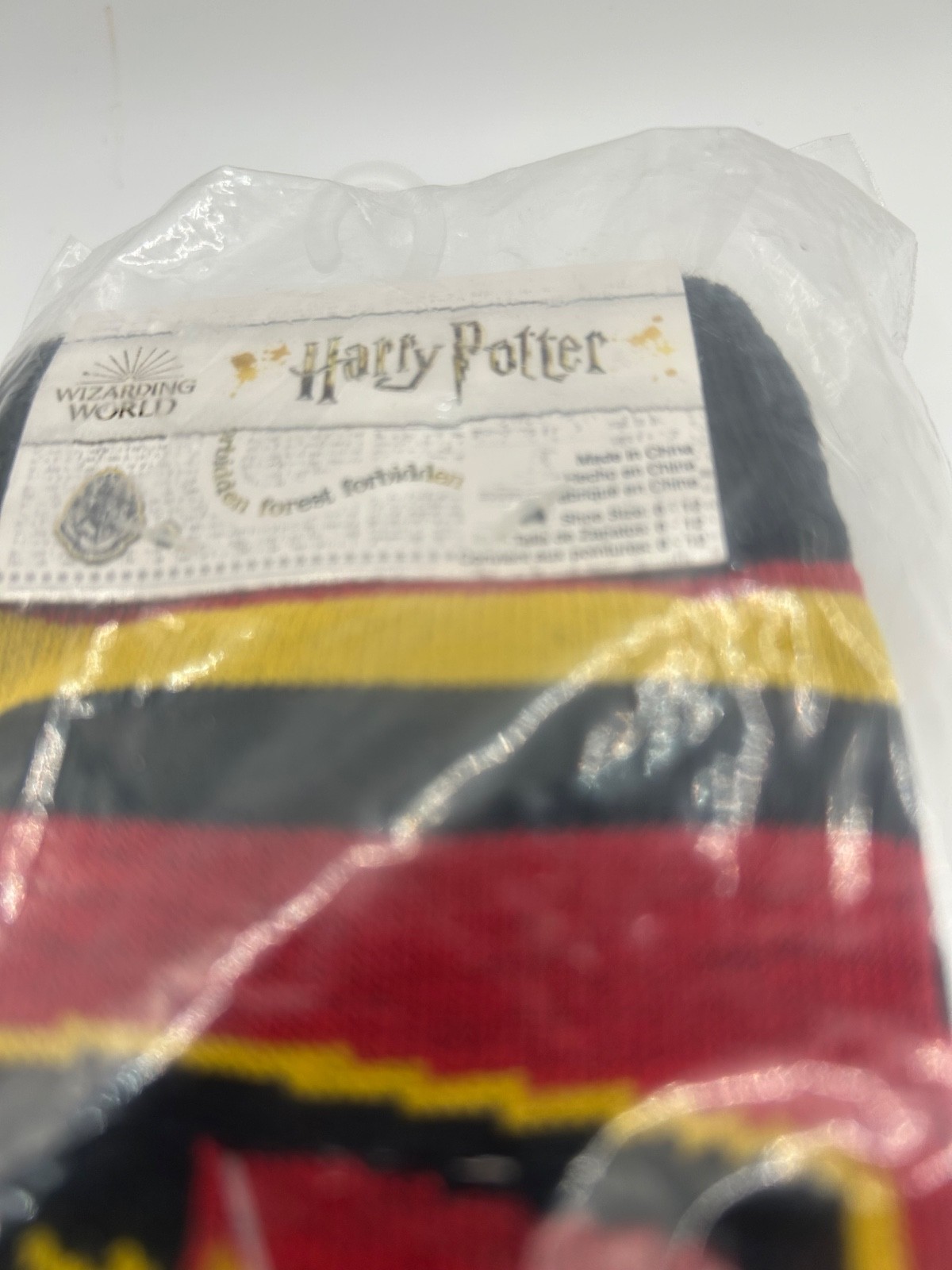 Wizarding World Harry Potter 2 Pack Socks Gryffindor Shoe Size 6-12 New W Tags