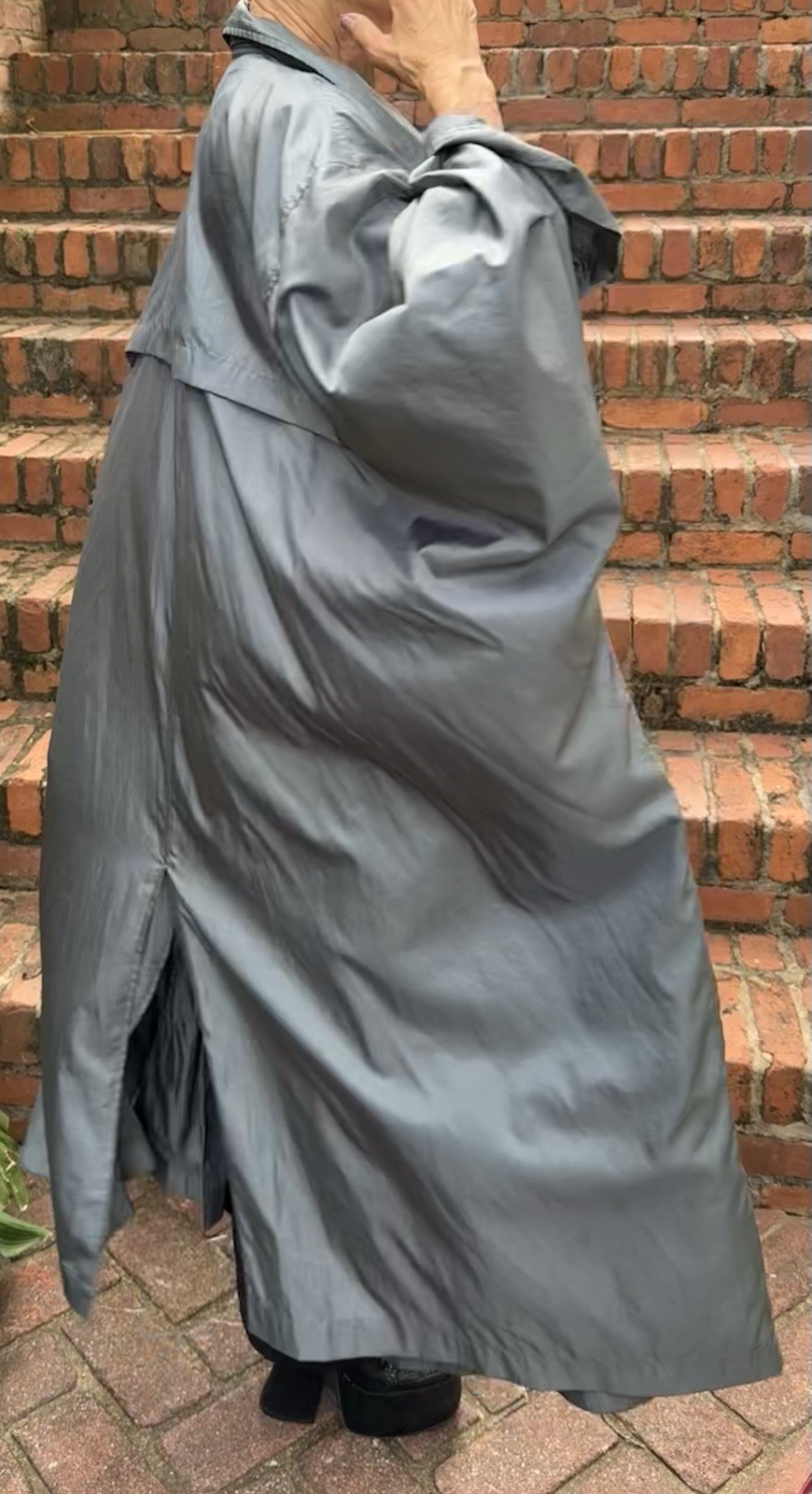 Vintage Issey Miyake WINDCOAT Gray Oversized Architectural Duster Coat Japan M