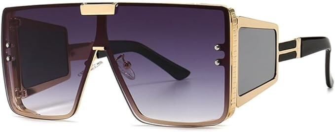 Sunglasses Dark Black Lens Men Hip Hop Cholo Square Gangster Stylish Outdoor New
