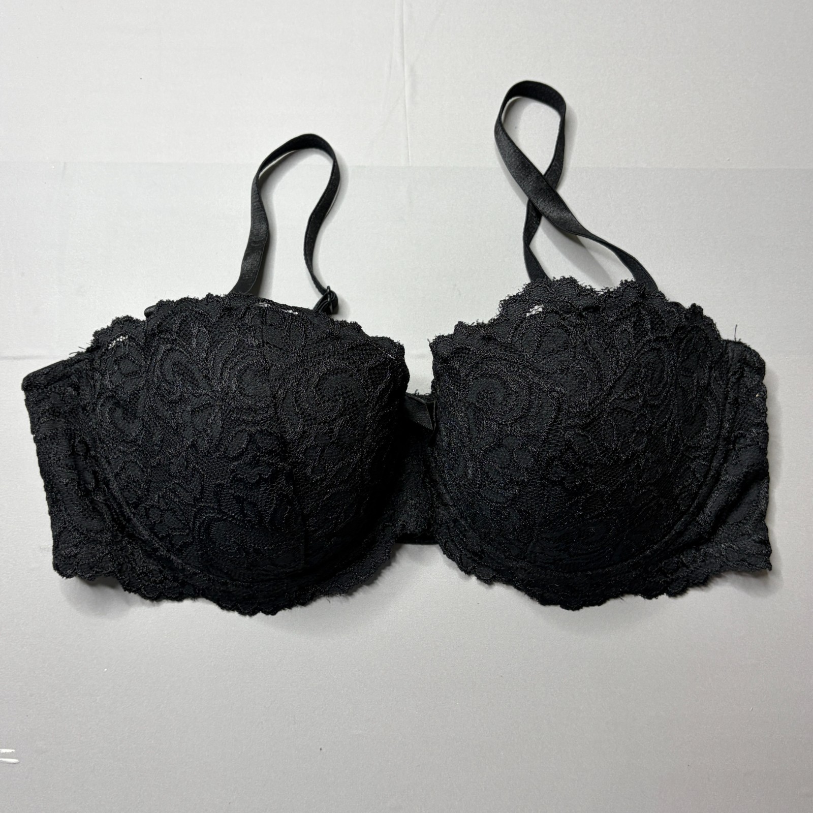 Smart & Sexy Strapless Bra 38C Lace Lined Cup Underwire Multiway Straps
