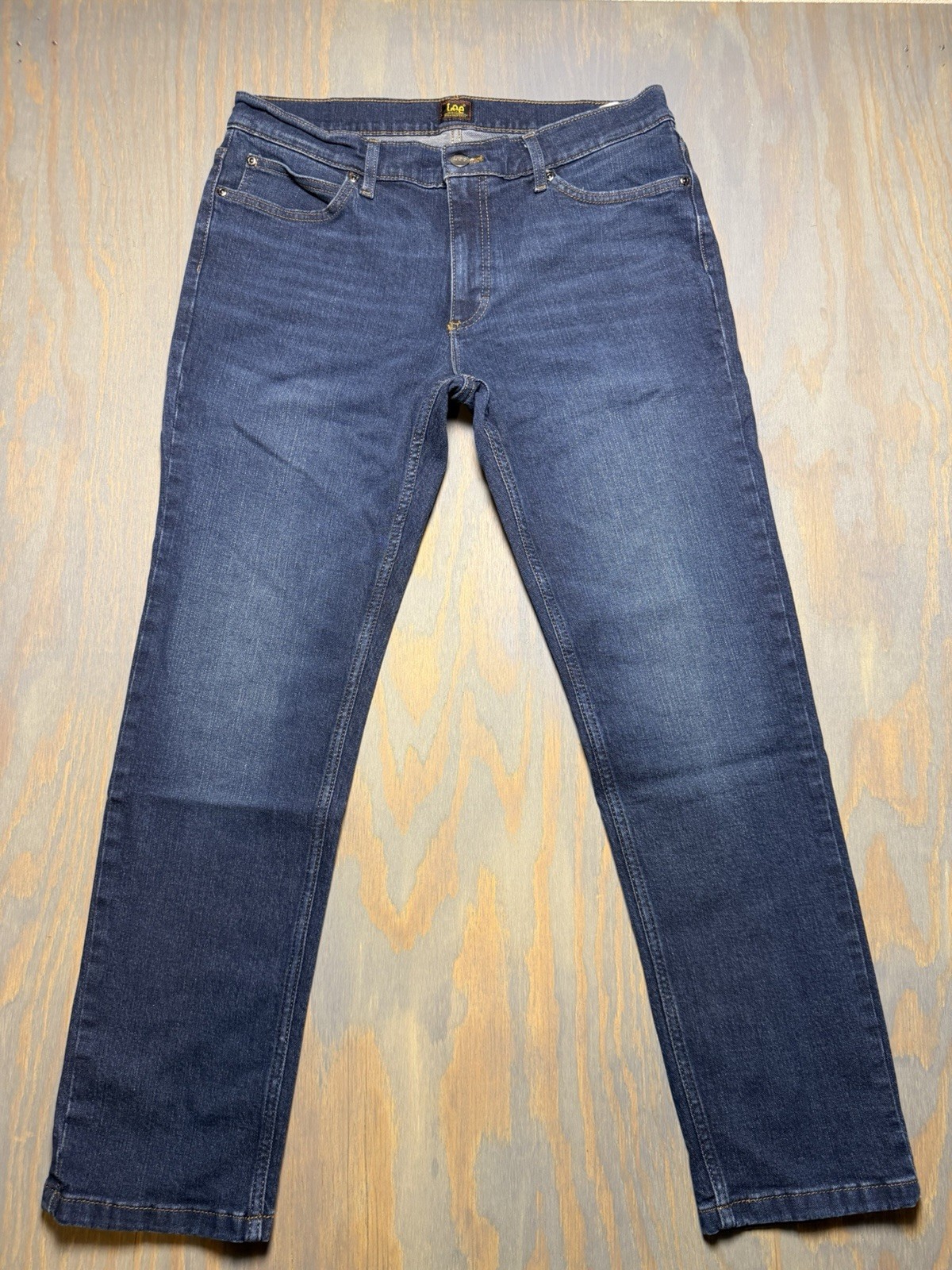 Lee Men’s Slim Fit Dark Wash Denim Jeans Heritage Denim MVP 34/30