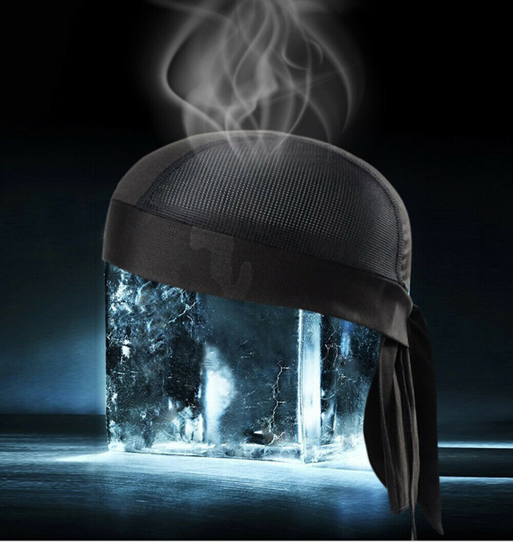 Quick Dry SKULL CAP Do Rag Head Wrap Motorcycle Biker Dew Doo Bandana Beanie Hat
