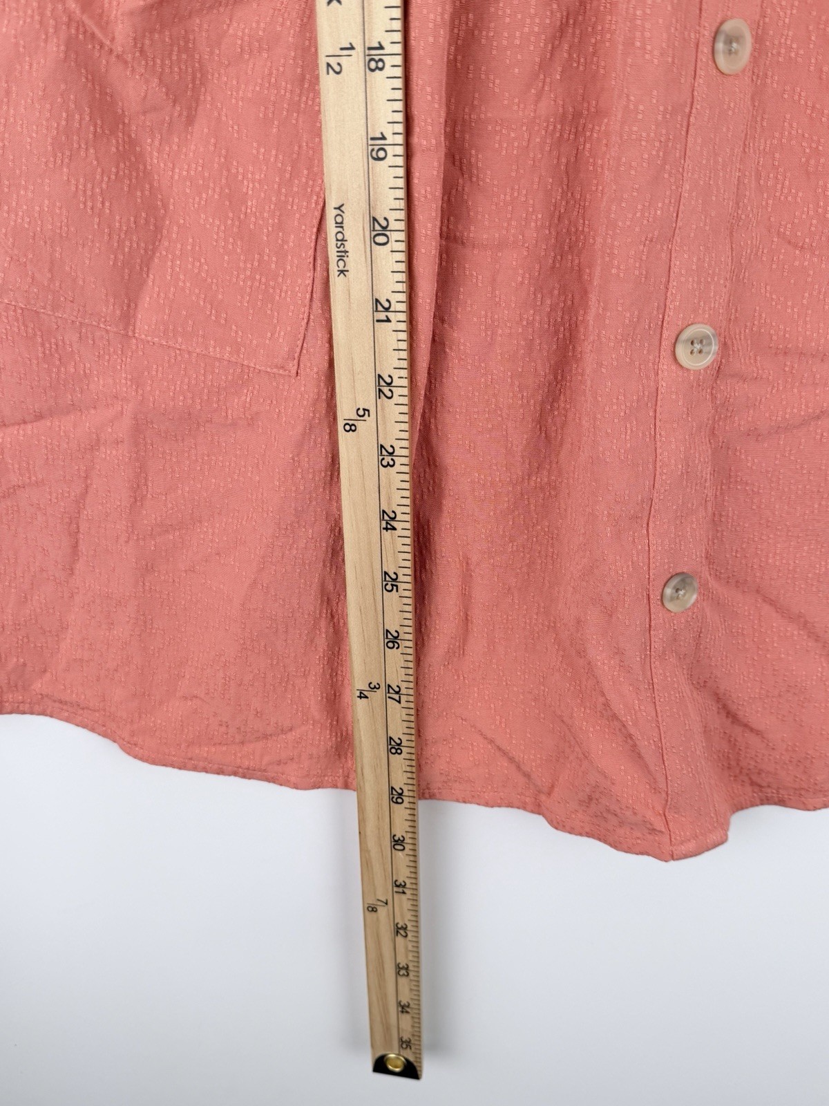 Cat & Jack Girl’s Dusty Coral Short Sleeve Smocked Woven Dress Size LARGE(10/12)