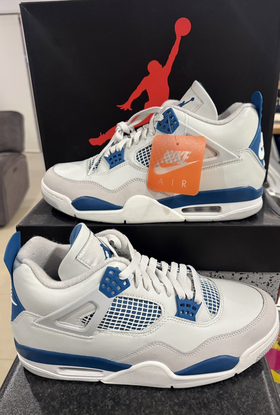 US11 – Jordan Air Jordan 4 Retro Military Blue FV5029-141 Off-White/Blue 2024
