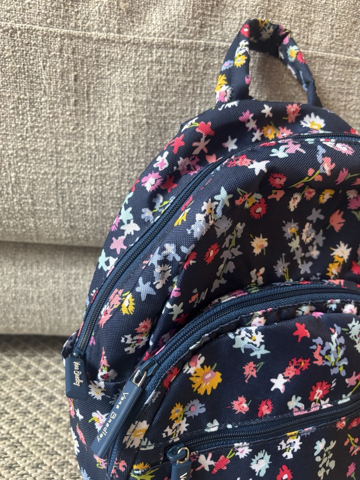 Vera Bradley Small Backpack SCATTERED WILDFLOWERS EUC