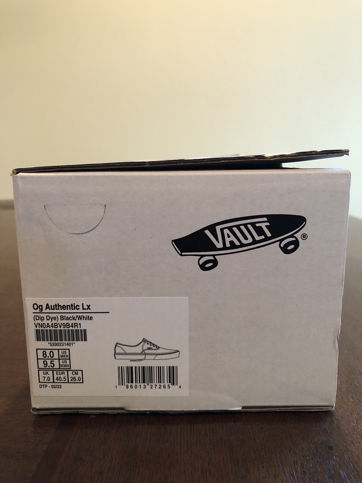 VANS Vault OG Authentic LX Dip Dye Black White VN0A4BV9B4R1 M 8.0 / W 9.5 NWB