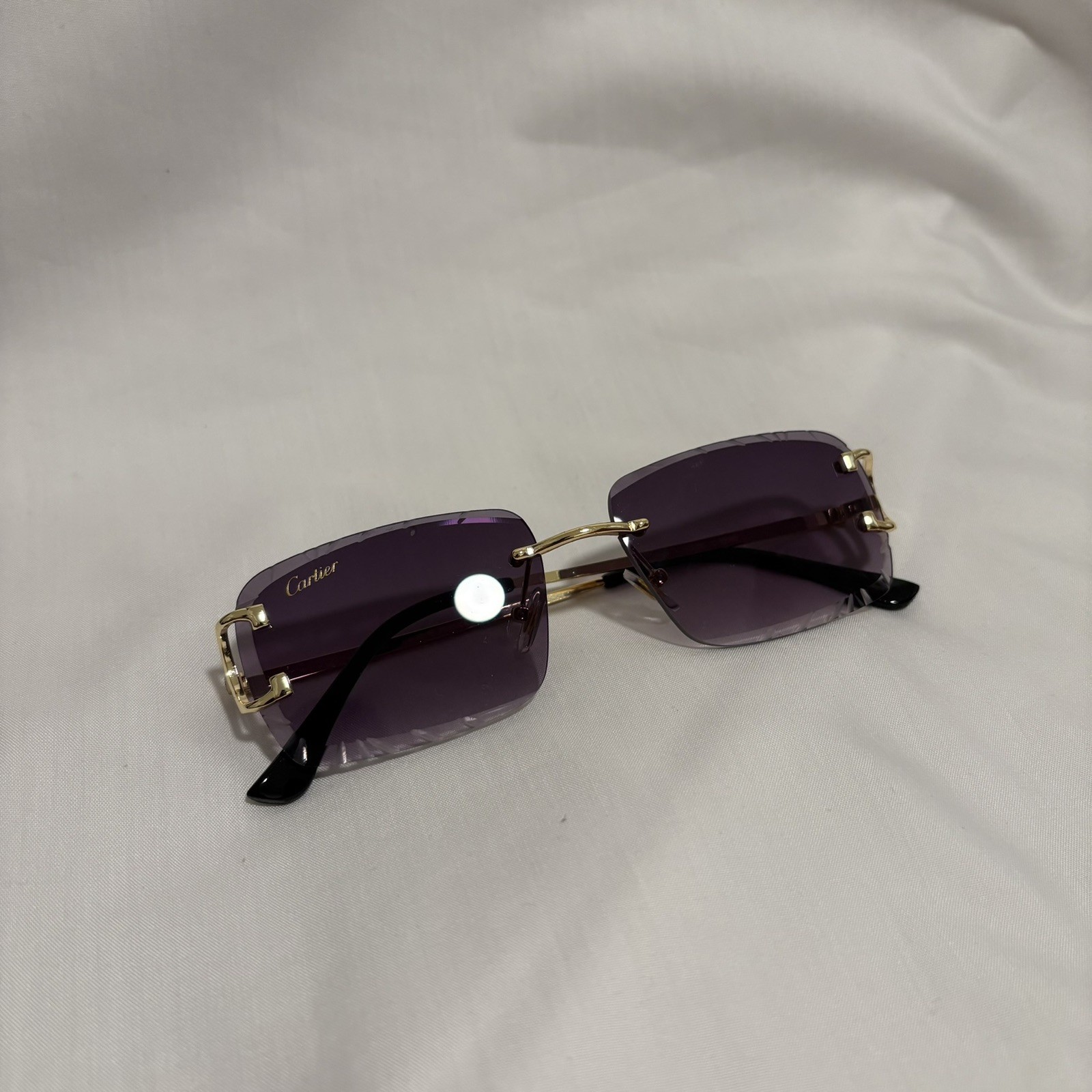 Cartier C Decor Vintage Optical Rimless purple Unisex Eyeglasses