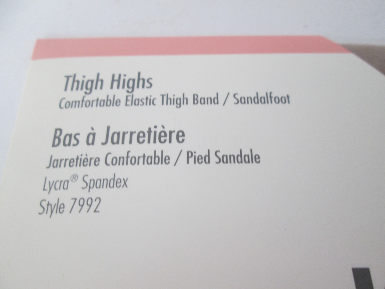 1992 Jockey For Her Thigh High Stockings M/Tall Sand Beige Vintage Lingerie NEW