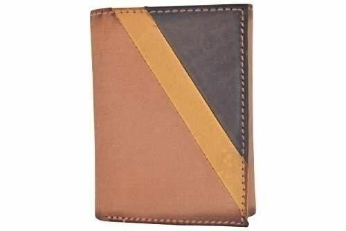 Cazoro Men’s Wallet RFID Genuine Leather Slim Trifold with ID Window and Card Sl