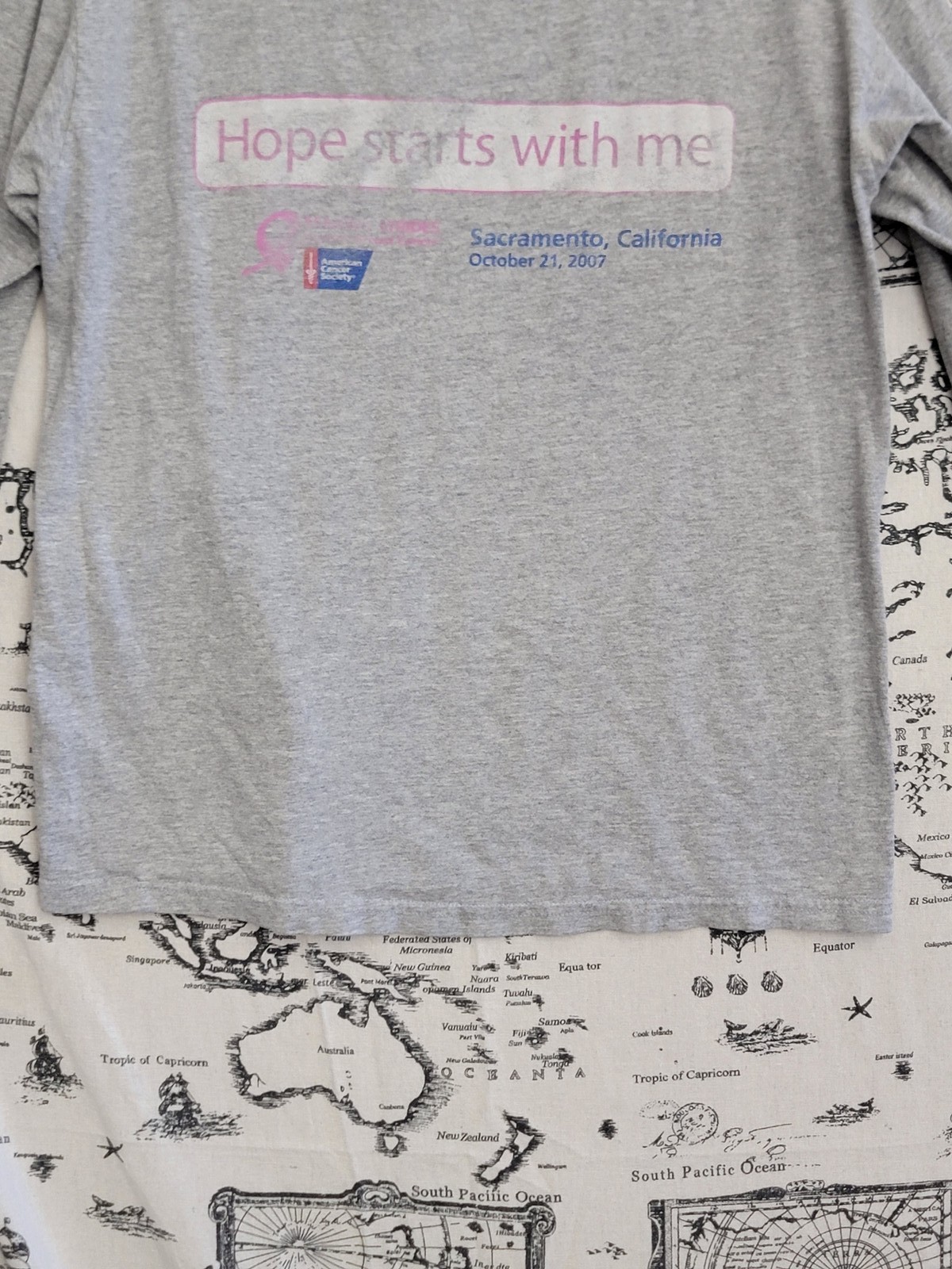Gildan Heavy Cotton “Hope Starts With Me” American Cancer Society Long Sleeve T-