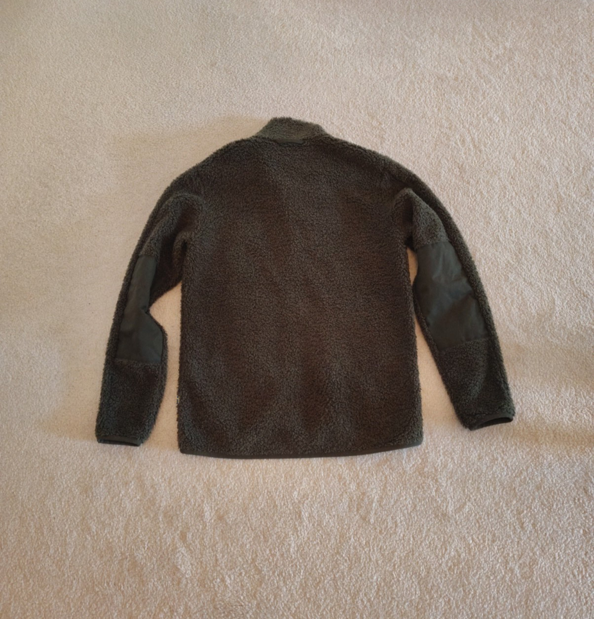 Fjallraven Greenland Pile Fleece Jacket Full Zip Green Mens Size Small
