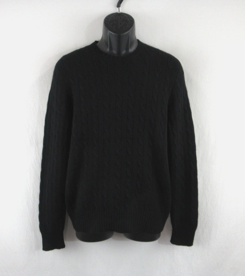 Polo by Ralph Lauren Men 100% Cashmere Cable Knit Pullover Sweater Size M #C546