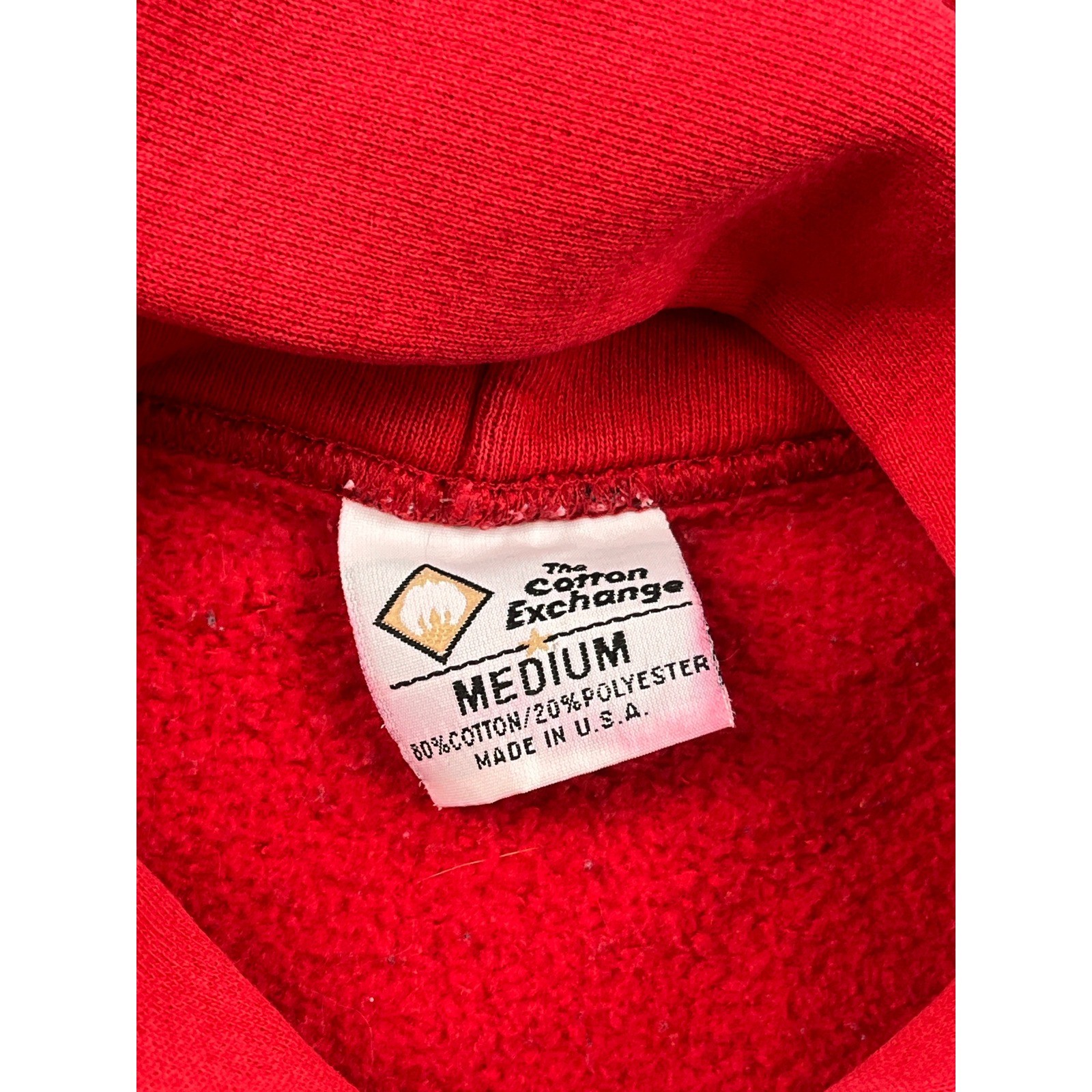 Vintage Indiana Hoodie Mens Medium Red Collegiate Pullover USA Cotton Exchange