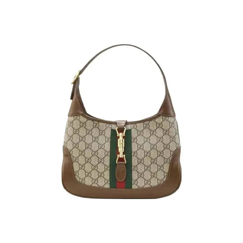 Gucci Jackie 1961 Half Moon Underarm Bag Canvas Bag Small Women’s 11×1.7×7.4 in