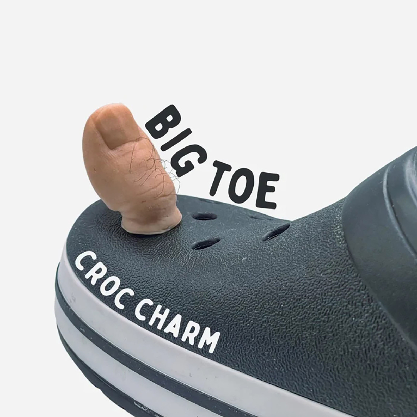 3D Funny Big Toe Croc Charms Durable Bald Styles for Women Men