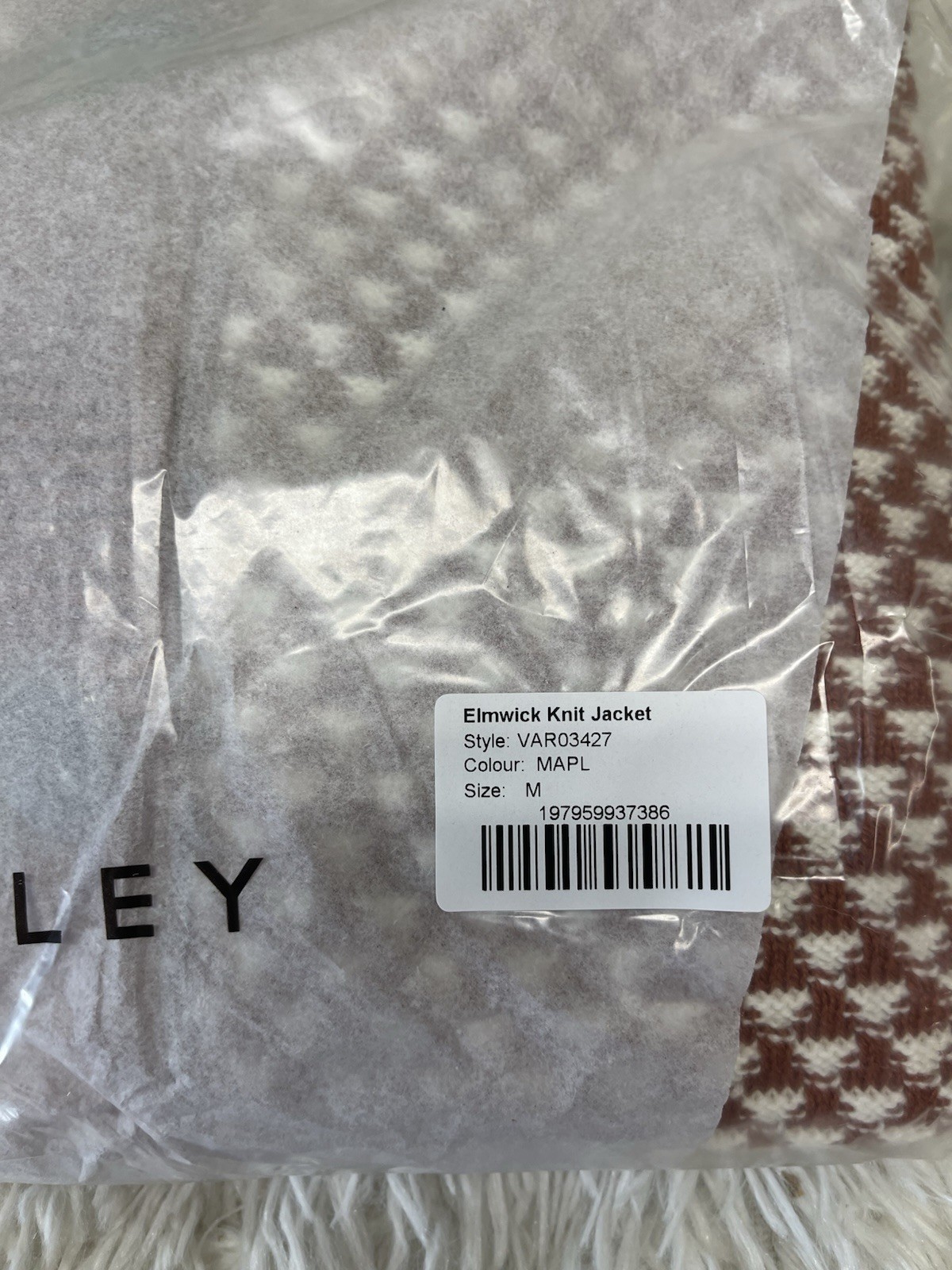 🧡*NWT*Varley Elmwick Knit Jacket 100%Cutton Jacket Women’s Size M – Maple $148